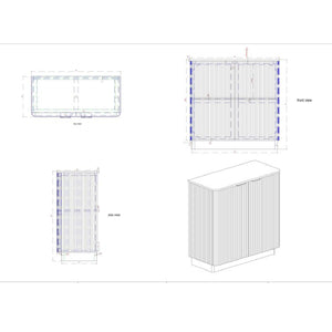   Modern European furniture - Reeded Wood 2-Door Cabinet - www.oroa.com | Oroa.com