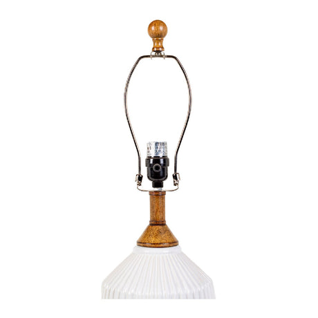 Modern European furniture - Reeded Glazed Ceramic Table Lamp - www.oroa.com