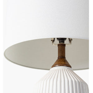   Reeded Glazed Ceramic Table Lamp | Oroa.com