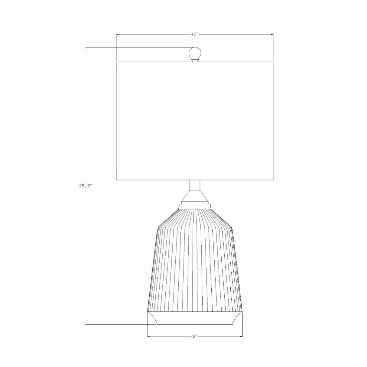   Reeded Glazed Ceramic Table Lamp | Oroa.com