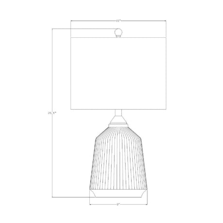 Modern European furniture - Reeded Glazed Ceramic Table Lamp - www.oroa.com