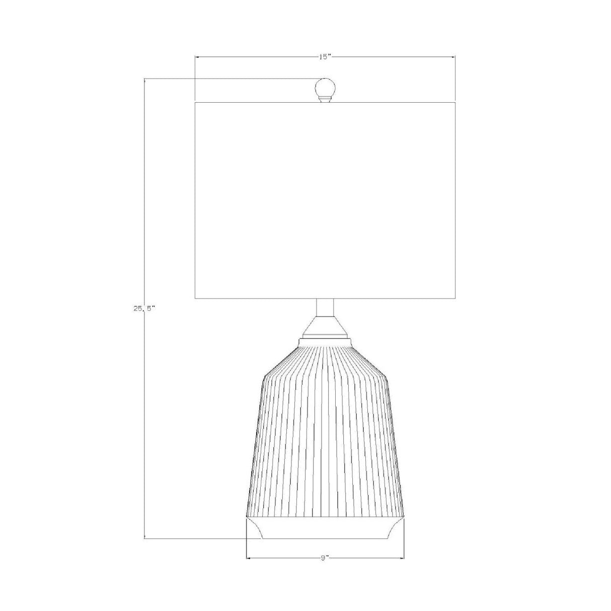   Reeded Glazed Ceramic Table Lamp | Oroa.com