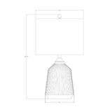 Modern European furniture - Reeded Glazed Ceramic Table Lamp - www.oroa.com