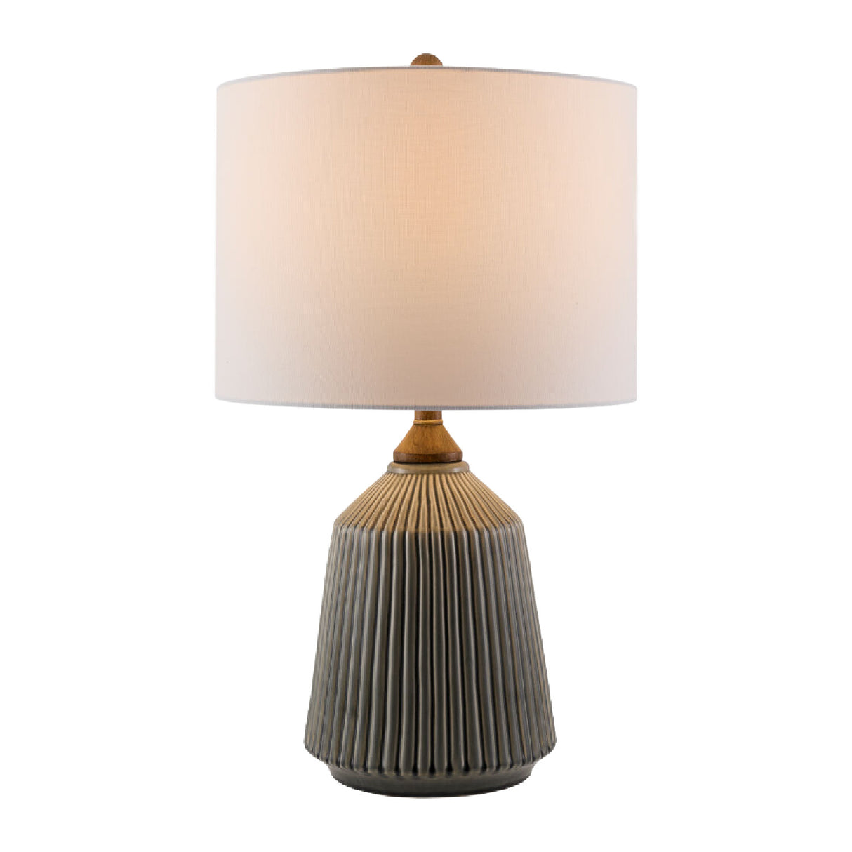   Reeded Glazed Ceramic Table Lamp | Oroa.com