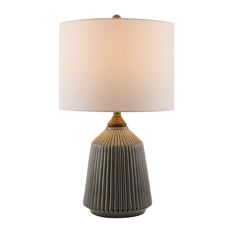 Modern European furniture - Reeded Glazed Ceramic Table Lamp - www.oroa.com