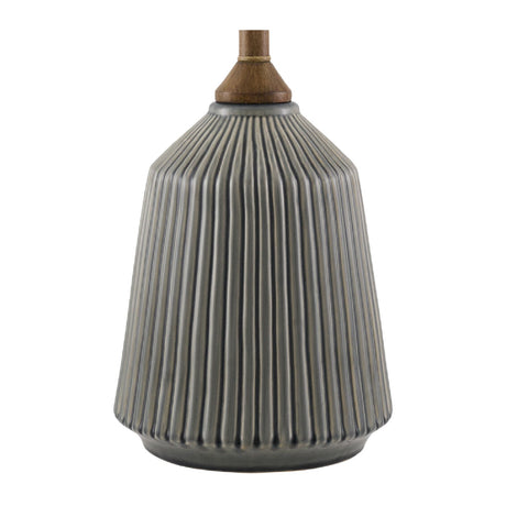 Modern European furniture - Reeded Glazed Ceramic Table Lamp - www.oroa.com