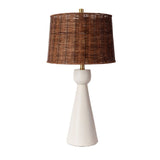 Modern European furniture - White Conical Base Table Lamp - www.oroa.com