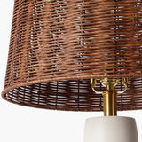 Modern European furniture - White Conical Base Table Lamp - www.oroa.com