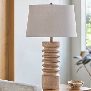   Modern European furniture - Cream Linen Accent Table Lamp - www.oroa.com | Oroa.com