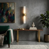 Modern European furniture - Cylindrical White Glass Wall Lamp L - www.oroa.com