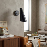 Modern European furniture - Conical Black Iron Wall Lamp - www.oroa.com