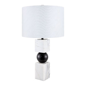 Modern European furniture - Two-Toned Geometrical Marble Table  Lamp - www.oroa.com