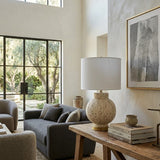 Modern European furniture - Cream Round Base Table Lamp - www.oroa.com
