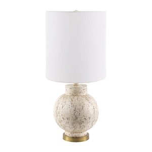   Cream Round Base Table Lamp | Oroa.com