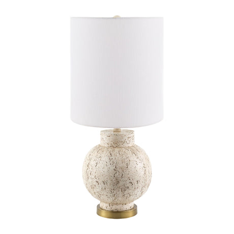 Modern European furniture - Cream Round Base Table Lamp - www.oroa.com