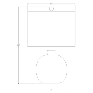   Modern European furniture - Beige Linen Glass Table Lamp - www.oroa.com | Oroa.com