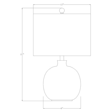 Modern European furniture - Beige Linen Glass Table Lamp - www.oroa.com