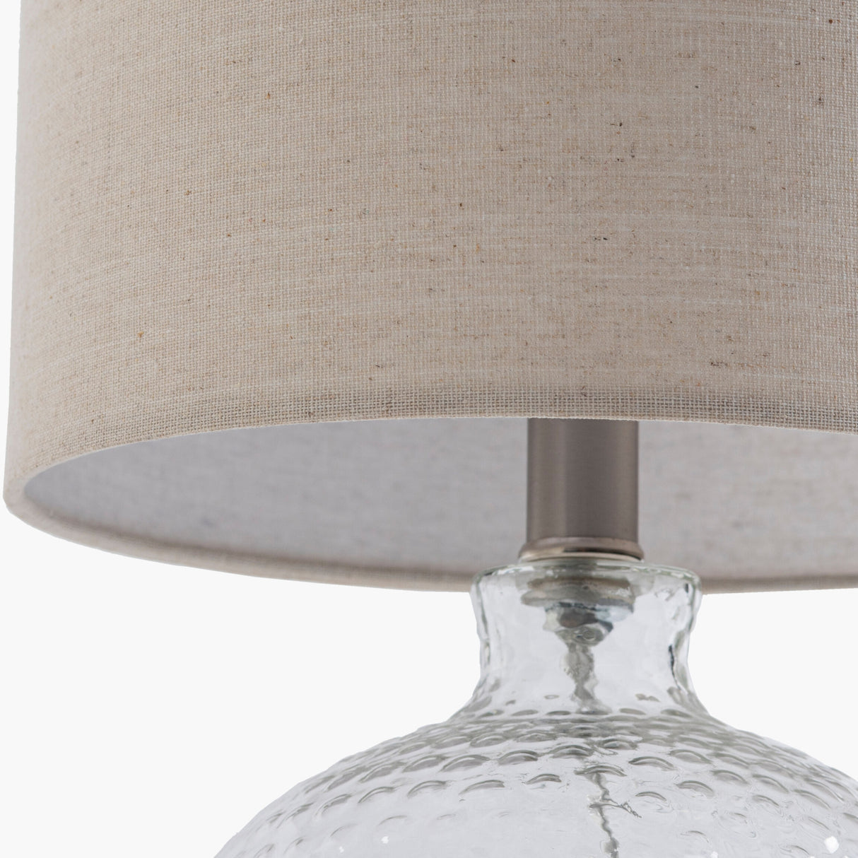   Modern European furniture - Beige Linen Glass Table Lamp - www.oroa.com | Oroa.com