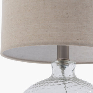   Modern European furniture - Beige Linen Glass Table Lamp - www.oroa.com | Oroa.com