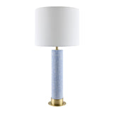Modern European furniture - Speckled Blue Cement Table Lamp - www.oroa.com