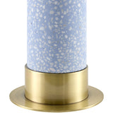 Modern European furniture - Speckled Blue Cement Table Lamp - www.oroa.com