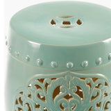 Modern European furniture - Ceramic Carved Outdoor Stool - www.oroa.com