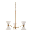 Modern European furniture - Pleated White Linen 6-Light Chandelier - www.oroa.com