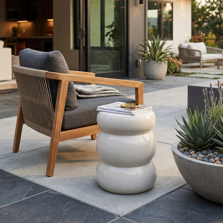   Modern European furniture - Layered Glazed Ceramic Garden Stool - www.oroa.com | Oroa.com