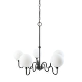 Modern European furniture - Wavy Iron 5-Light Chandelier - www.oroa.com