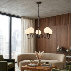   Modern European furniture - Wavy Iron 5-Light Chandelier - www.oroa.com | Oroa.com