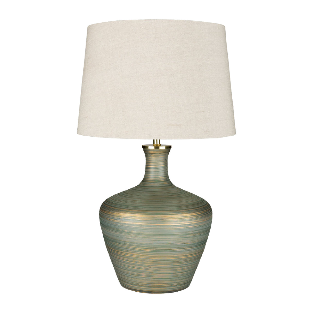   Antique Green Glass Table Lamp | Oroa.com