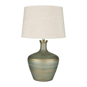   Antique Green Glass Table Lamp | Oroa.com