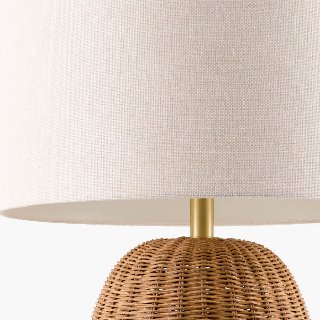   Hand-painted Rattan Linen Table Lamp | Oroa.com