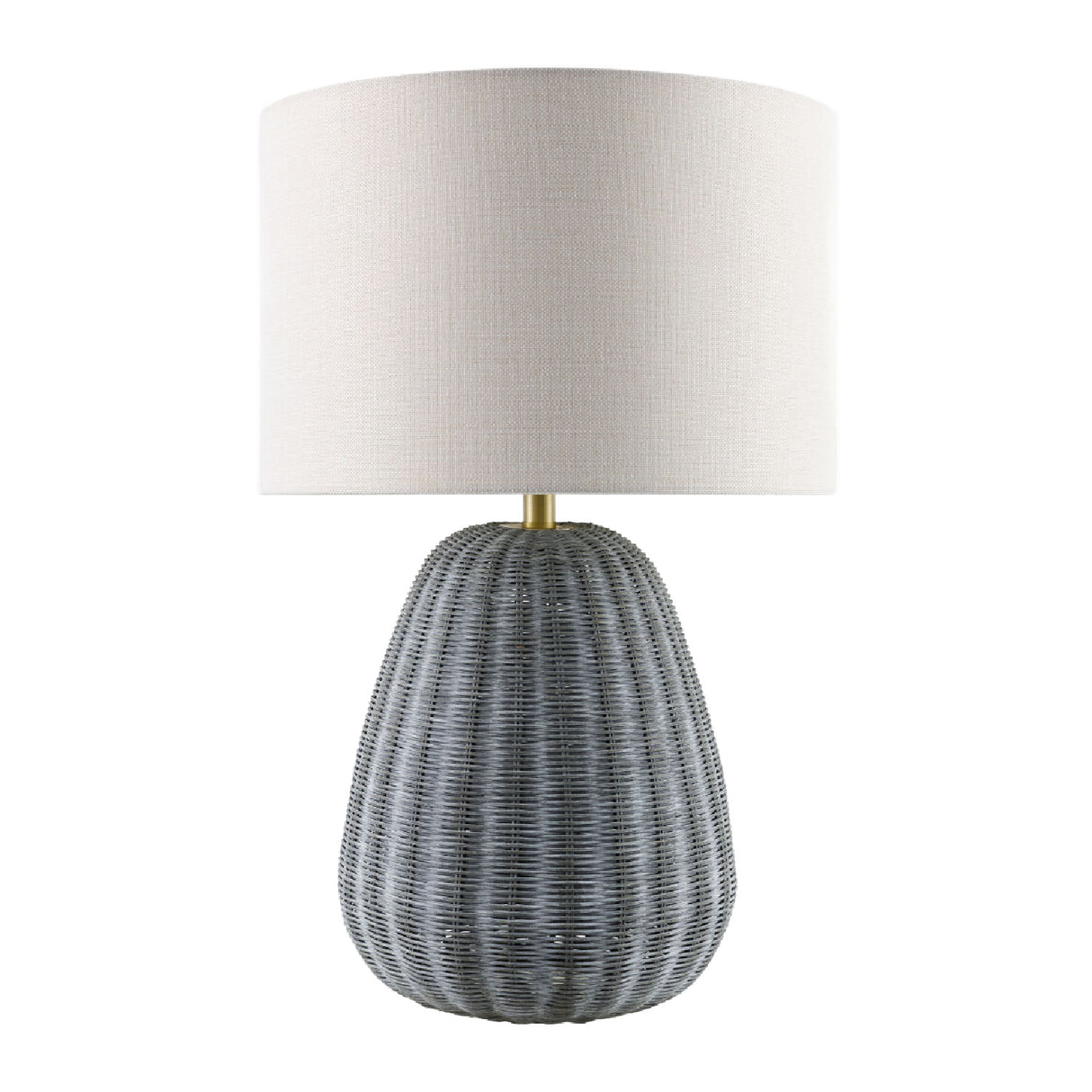   Hand-painted Rattan Linen Table Lamp | Oroa.com