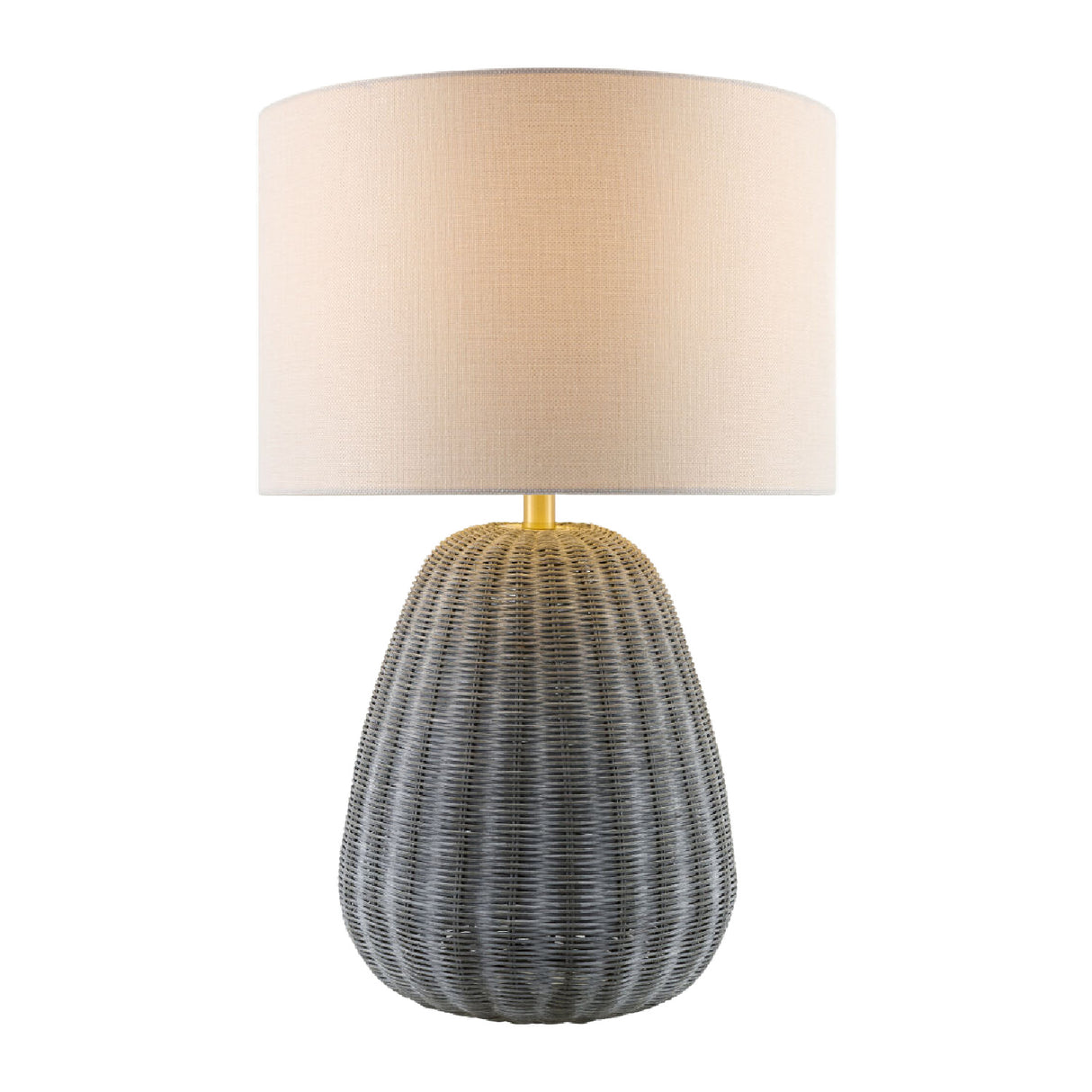   Hand-painted Rattan Linen Table Lamp | Oroa.com