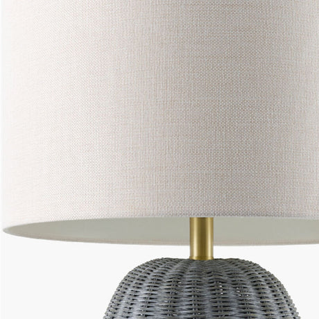 Modern European furniture - Hand-painted Rattan Linen Table Lamp - www.oroa.com