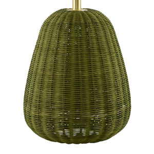   Hand-painted Rattan Linen Table Lamp | Oroa.com