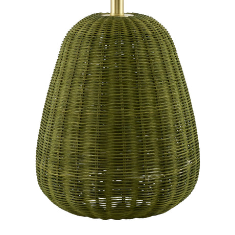 Modern European furniture - Hand-painted Rattan Linen Table Lamp - www.oroa.com