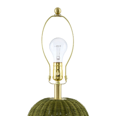 Modern European furniture - Hand-painted Rattan Linen Table Lamp - www.oroa.com
