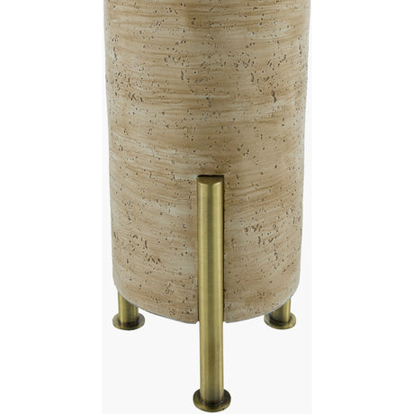 Modern European furniture - Beige Cement Linen Table Lamp - www.oroa.com