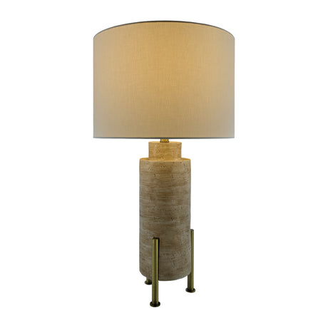   Modern European furniture - Beige Cement Linen Table Lamp - www.oroa.com | Oroa.com