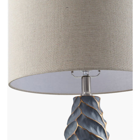 Modern European furniture - Gold Leaf Sculpted Table Lamp - www.oroa.com