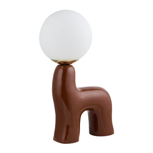   Modern European furniture - White Glass Sculptural Table Lamp - www.oroa.com | Oroa.com