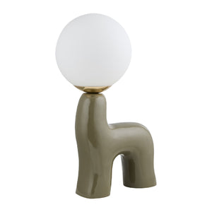   Modern European furniture - White Glass Sculptural Table Lamp - www.oroa.com | Oroa.com