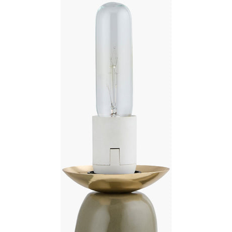 Modern European furniture - White Glass Sculptural Table Lamp - www.oroa.com