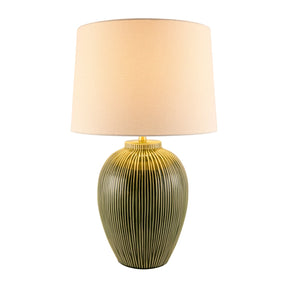 Modern European furniture - Striped Ceramic Accent Table Lamp - www.oroa.com