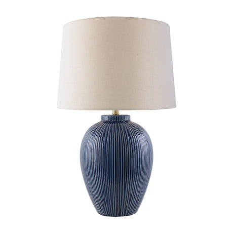 Modern European furniture - Striped Ceramic Accent Table Lamp - www.oroa.com