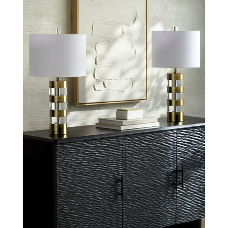 Modern European furniture - Translucent Crystal Accent Table Lamps (2) - www.oroa.com
