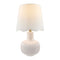 Modern European furniture - Scalloped White Linen Table Lamp - www.oroa.com