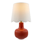 Modern European furniture - Scalloped White Linen Table Lamp - www.oroa.com